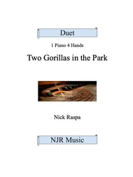 Two Gorillas in the Park piano sheet music cover Thumbnail